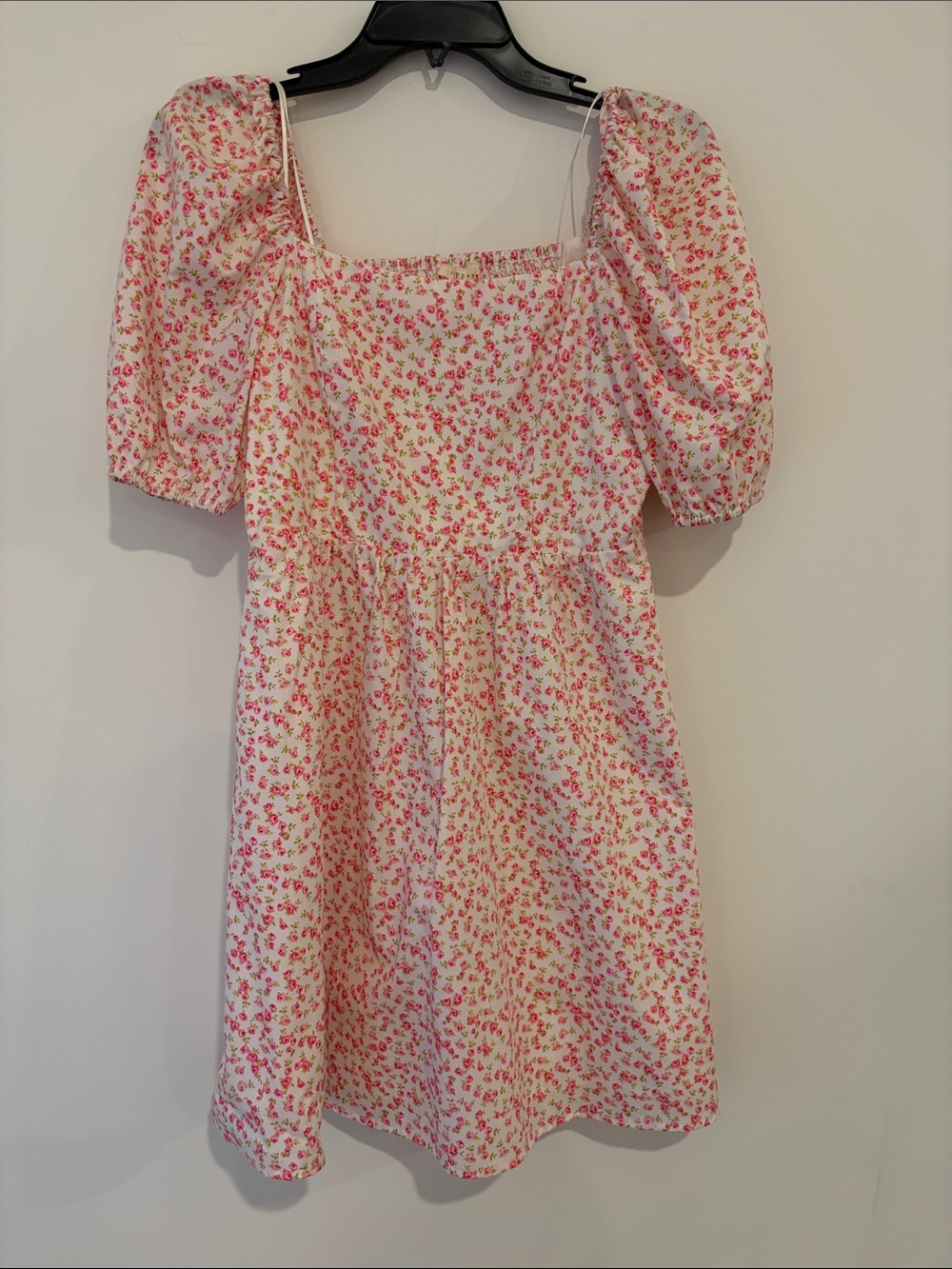 Copper Key Pink Floral Puff-Sleeve Dress